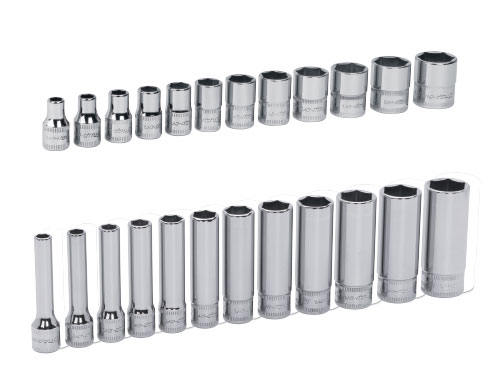 1/4&rdquo; Hoge Flank Drive&reg; doppenset, 6-kant, 12-delig (5 - 15 mm.) en 1/4