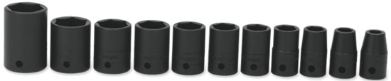 1/2” Dunwandige slagdoppenset, 12-delig (3/8“ tot 1“)