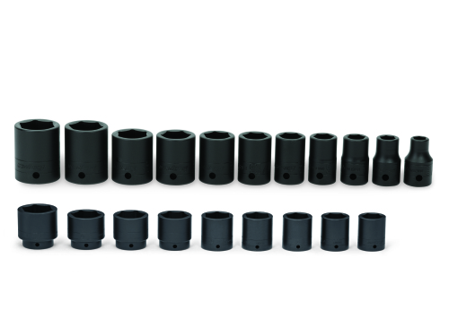 Jeu de 20 douilles impact courtes anglo-saxonnes Flank Drive&reg; &agrave; 6 pans &agrave; prise 1/2