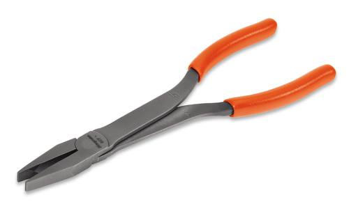 Platte punttang met lange handvatten, oranje, 213 mm. lang