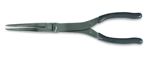 Pince &agrave; bec effil&eacute; demi-ronde droit longue Talon Grip&trade;, Titane Fonc&eacute; (L = 279 mm.).