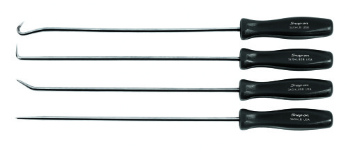 Lange pickset met klassiek handvat, 4-delig, grijs