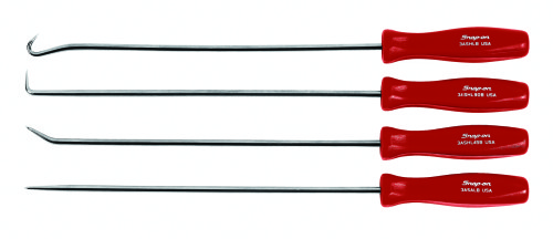 Poin&ccedil;ons, crochets et pics avec lame longue, 4-pi&egrave;ces, rouge
