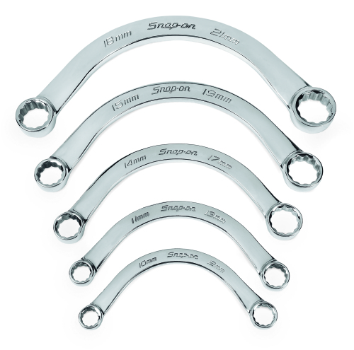 Flank Drive&reg; halve maan ringsleutelset, 12-kant, 5-delig (10 &ndash; 21 mm)