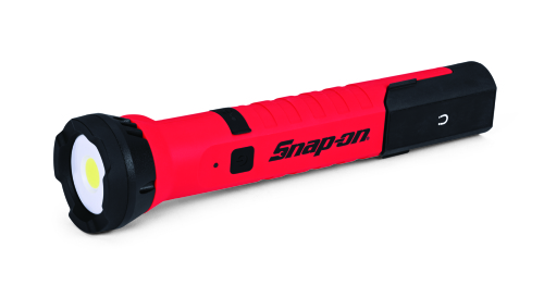 Lampe de poche pivotante rechargeable de 600 lumens (Rouge)