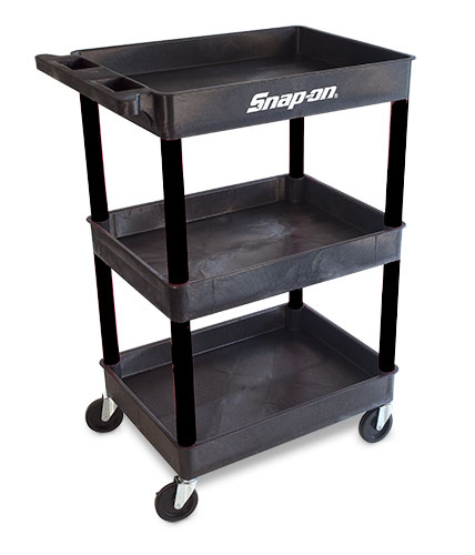 Snap-on&copy; Service Cart met 3 inlegplanken (Zwart)