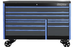 EPIQ&trade; 2-bank 10-ladige gereedschapswagen met zwart gepantserd topblad en SpeeDrawer (2-tone zwart/storm grijs met zwarte trims en blackout logo)