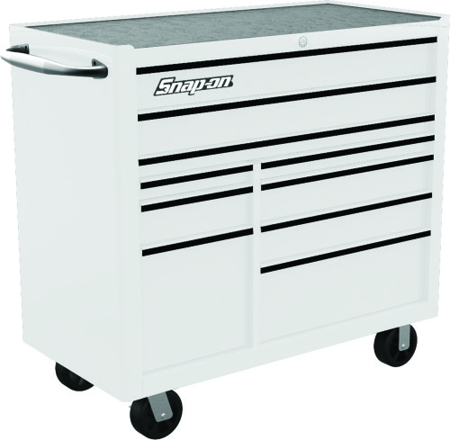 Servante 10 tiroirs Snap-on&reg;, blanc avec finition noir
