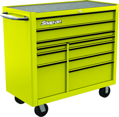 Servante 10 tiroirs Snap-on&reg;,&nbsp;jaune avec finition noir
