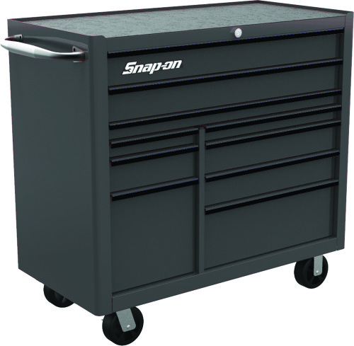 Servante 10 tiroirs Snap-on&reg;, storm grey avec finition noir