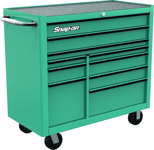 Servante 10 tiroirs Snap-on&reg;, teal avec finition noir
