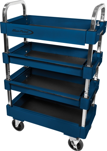 Servante d’atelier compacte pliable avec 2 tiroirs (Blue-Point®), blue avec liseré noir