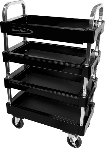 Servante d’atelier compacte pliable avec 2 tiroirs (Blue-Point®), noir avec liseré noir