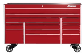 3-bank 15-ladige gereedschapswagen uit de&nbsp; Masters Series (Candy Apple rood)