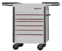 Roll Cart gereedschapswagen met 6 lades met zwart uitschuifbaar werkblad (