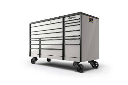 Masters series 3-bank gereedschapswagen met bedliner en 18 lades (Arctic zilver met Blackout trim)