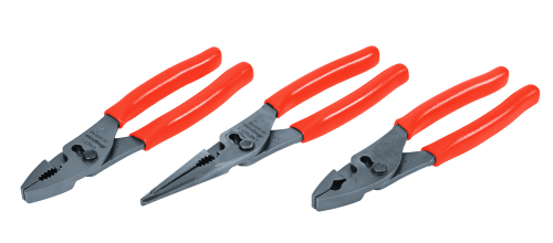 Jeu de pinces combin&eacute;es Talon Grip&trade; avec r&eacute;glage &agrave; joint coulissant, 3-pi&egrave;ces (orange)