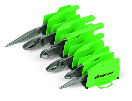 Jeu de pinces avec support de rangement, vert