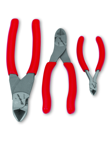Jeu de pinces coupantes lat&eacute;rales,&nbsp;3-pi&egrave;ces