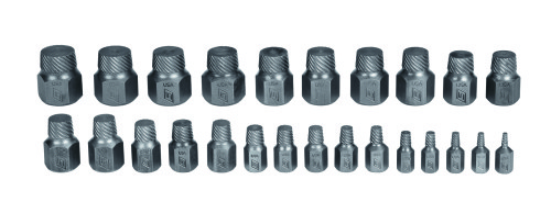 Jeu d'extracteurs cannelures multiples, 25-pi&egrave;ces