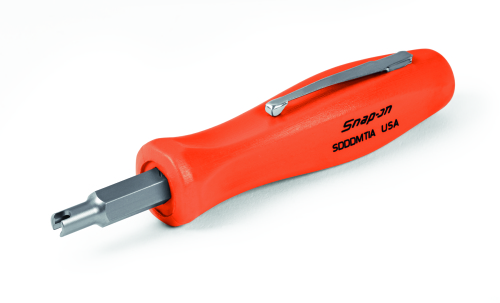 Zakschroevendraaier met omkeerbare T10 TORX®- en bandenventielbit (oranje)