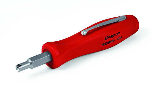 TPMS-Service-Schraubendreher mit Wechselklinge, TORX T10 & Reifenventilbit (Rot)