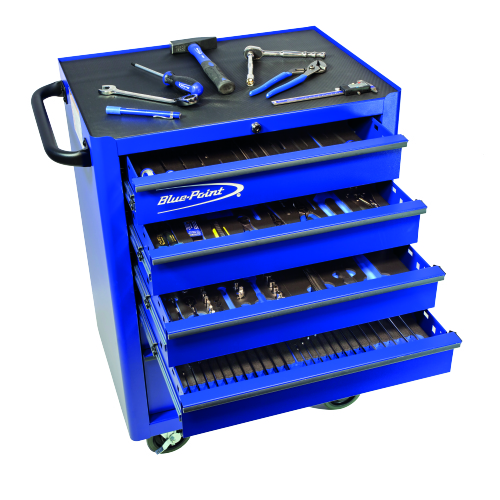 Composition d'outils Blue-Point Basic dans un servante