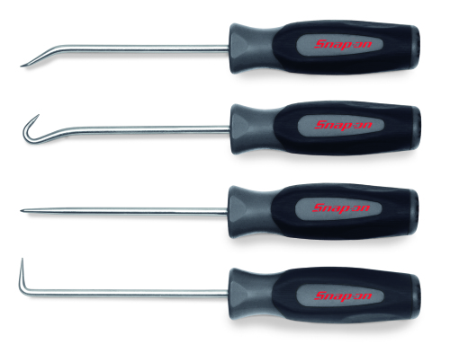 PICKS SET CHROMES&nbsp;avec manche softgrip, 4-pi&egrave;ces (Dark titanium)