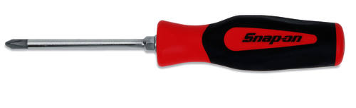 Schroevendraaier Phillips kruiskop met rood softgriphandvat