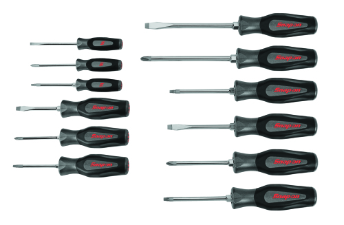Jeu de tournevis Instinct&reg; avec manche softgrip, 12-pi&egrave;ces (Dark titanium)