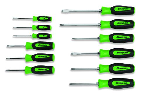Jeu de tournevis Instinct&reg; avec manche softgrip, 12-pi&egrave;ces (vert)