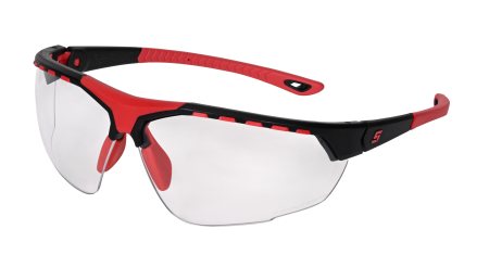 Ultra-Flex veiligheidsbril met heldere glazen (rood)