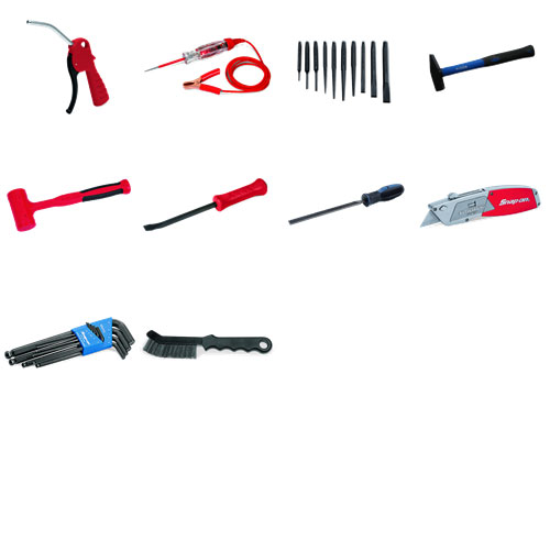 Jeu de  marteau etc. sans Toolbed rouge
