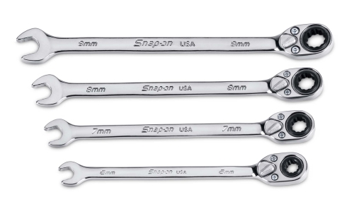 Ringratel / steeksleutelset met Flank Drive® Plus in de steek, 4-delig (6 – 9 mm)