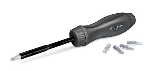 Tournevis &agrave; cliquet Snap-on&reg;, L = 222 mm. (Dark titanium)