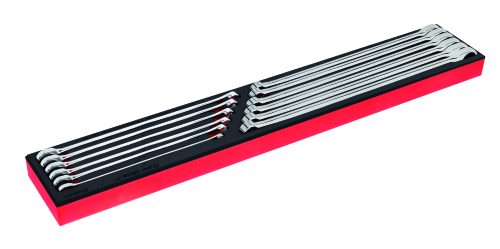 High-Performance Flank Drive® Ring- und Ratschen-Schlüsselsatz mit PRO-FI™-Schaumstoffeinlage, 12-teilig, 12-kant (8 – 19  mm) (rot)